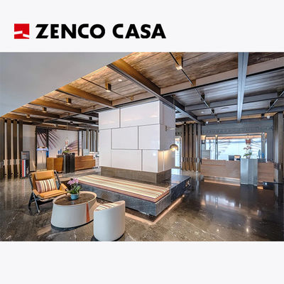 جودة  Hotel Lobby Furniture Set Includes Lounge Chairs  Stools  Coffee Table  Sofa Cushions مصنع