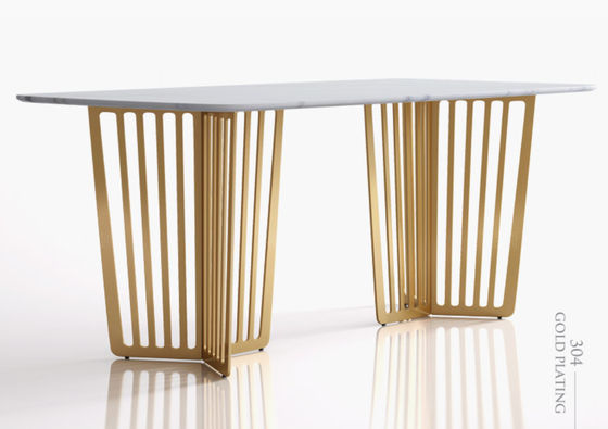 Rustproof Hotel Restaurant Furniture Square طاولة طعام حديثة معاصرة 160 * 80 * 75 سم